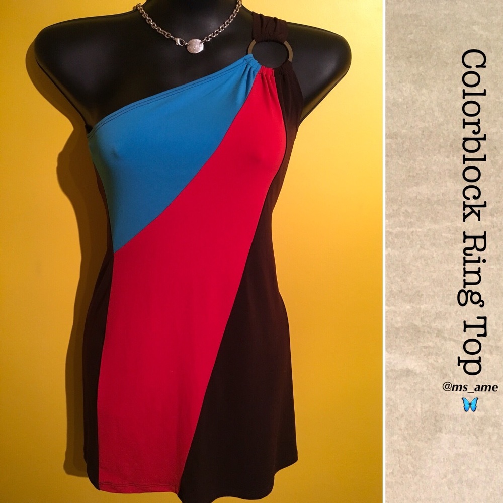 NWT Colorblock Ring Dress/Top❤️💙🤎